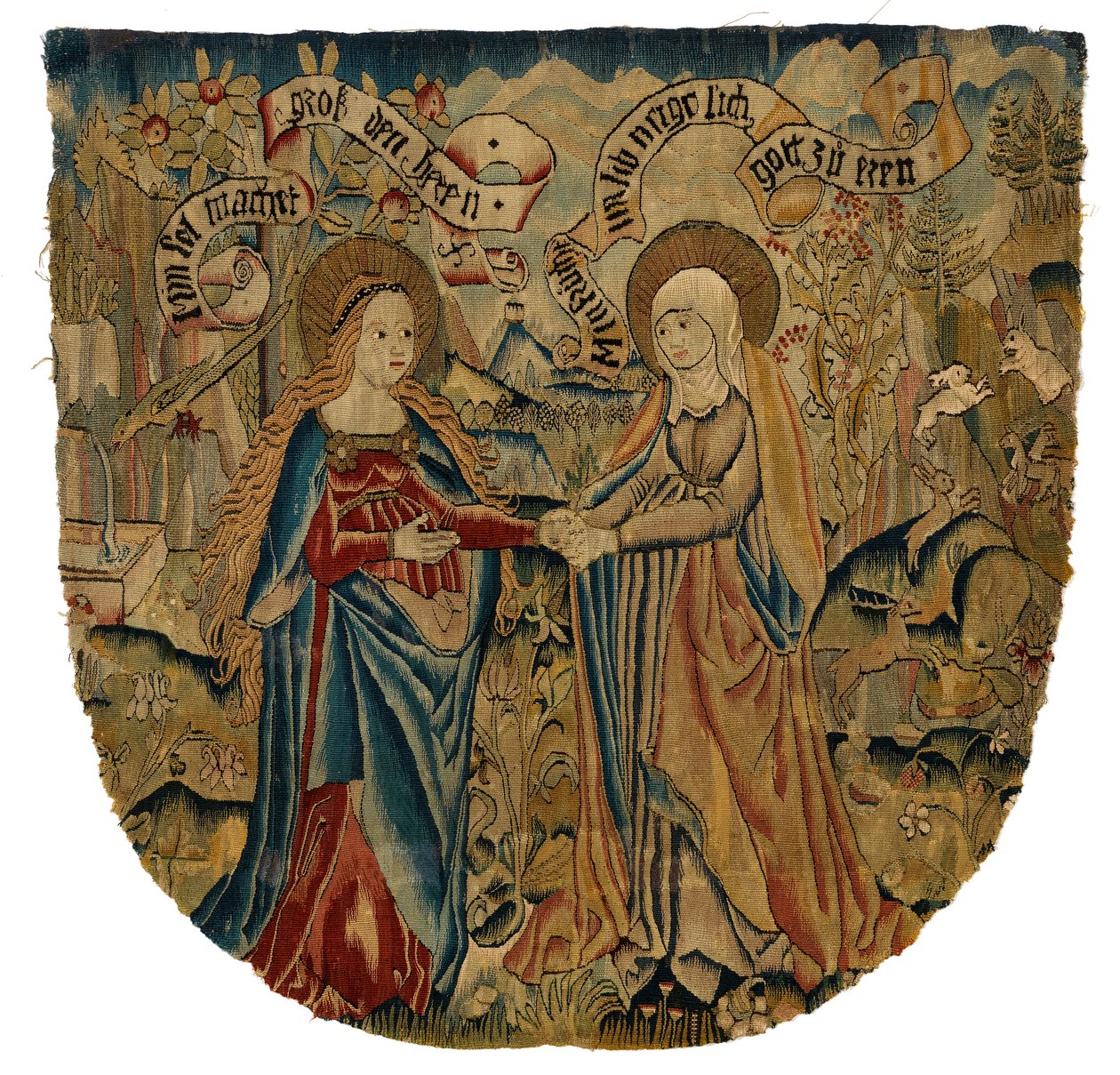 Wandtapijtpaneel met de Visitatie, ca. 1500 door Swiss School