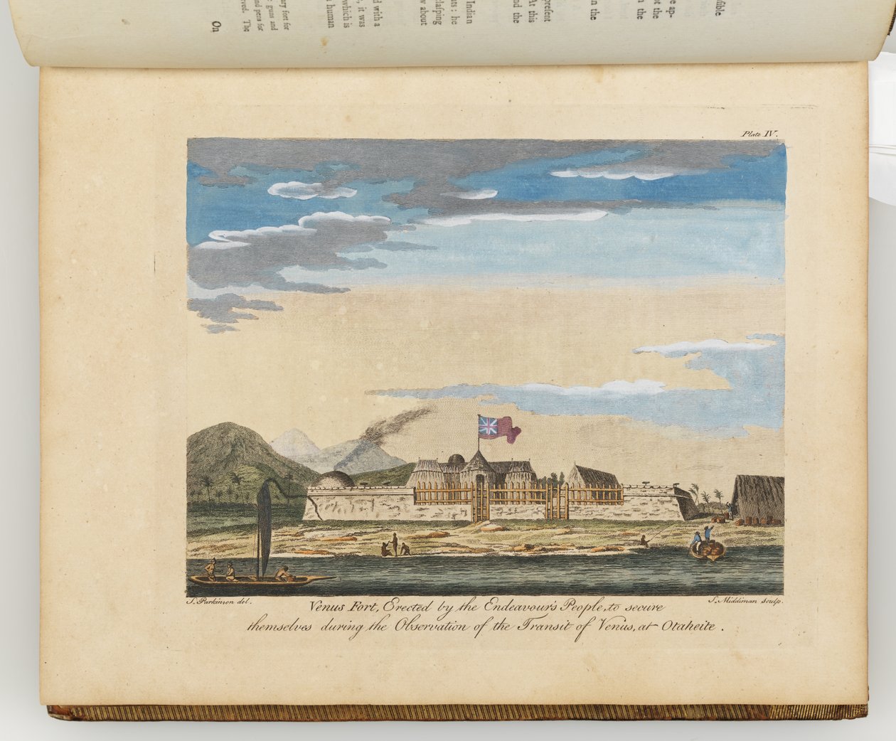Venus Fort, illustratie uit "Een reisverslag naar de Zuidzee: in Zijne Majesteits schip, de Endeavour", 1794 door Sydney Parkinson
