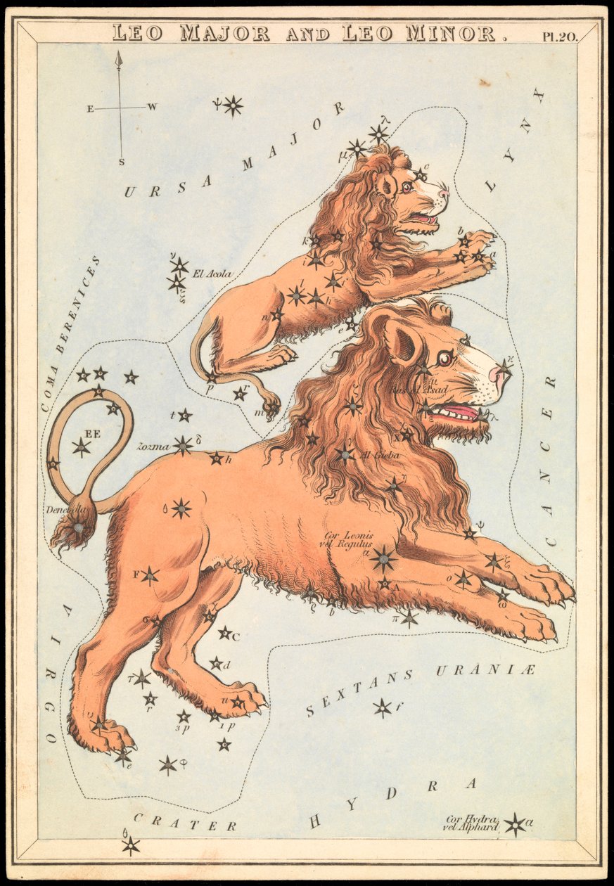 Leo Major en Leo Minor door Sydney Hall