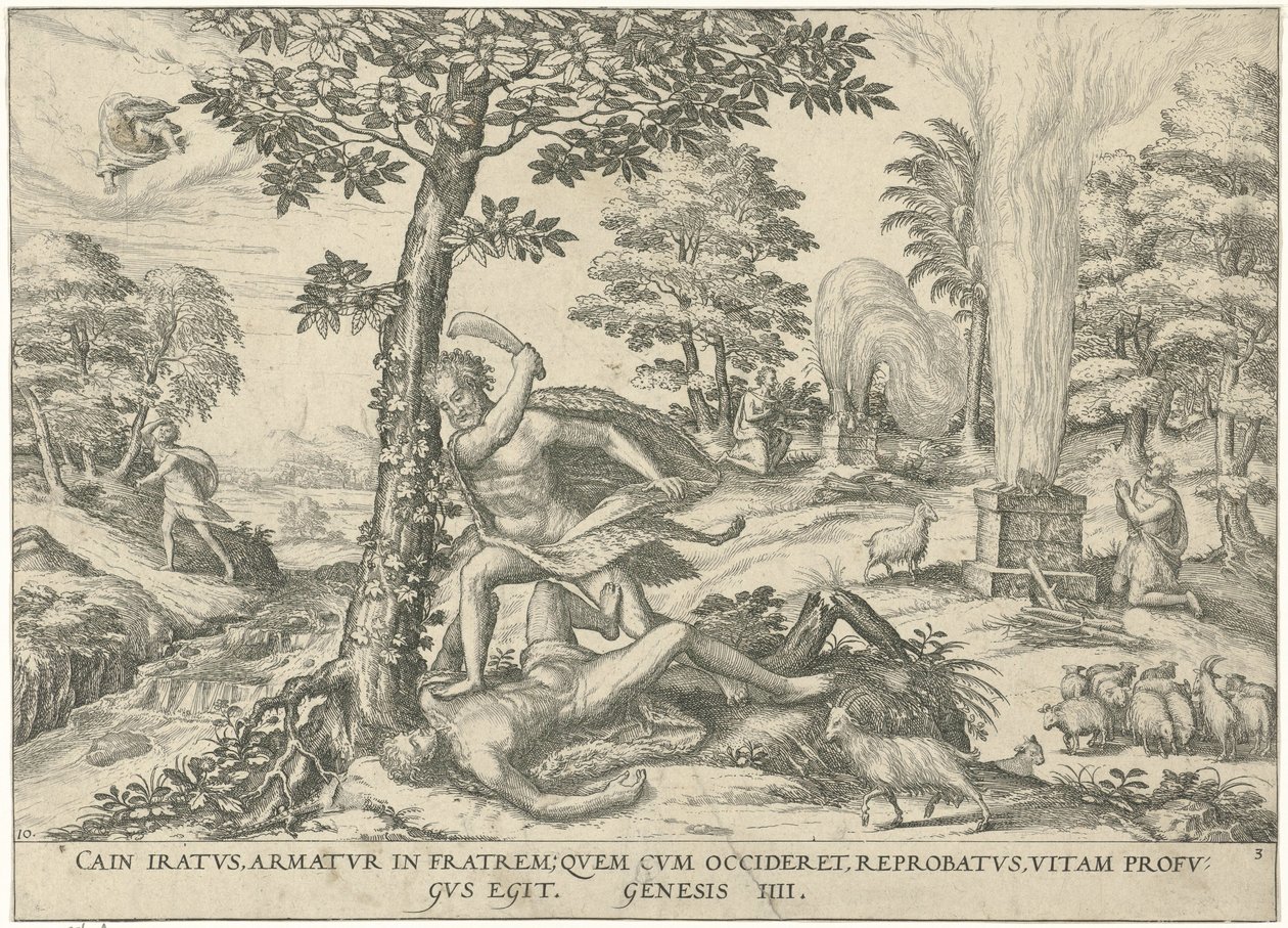 Kaïn en Abel door Symon Novelanus (attributed to)