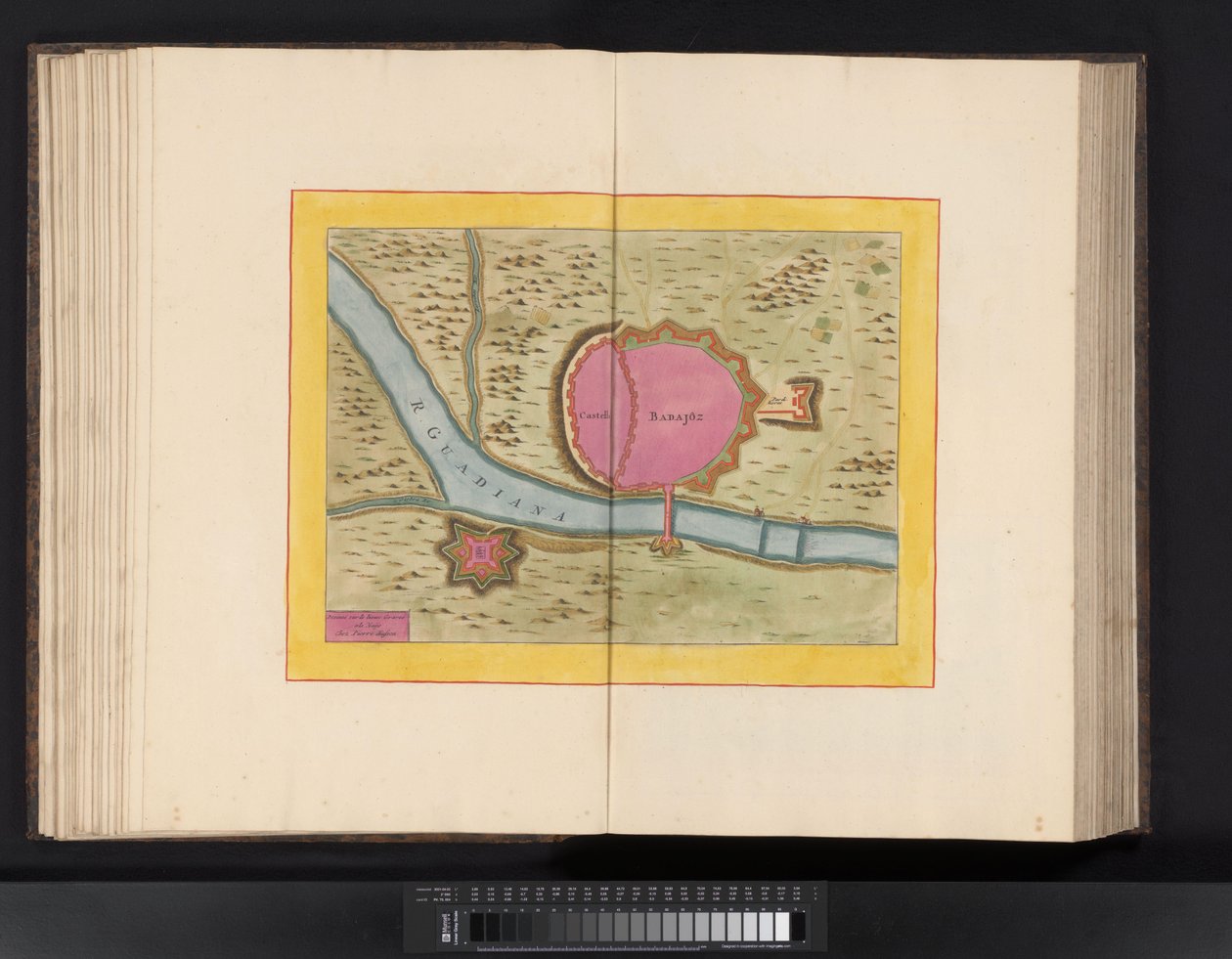 Gezicht op de landtong van Cádiz door Symon Novelanus (possibly)