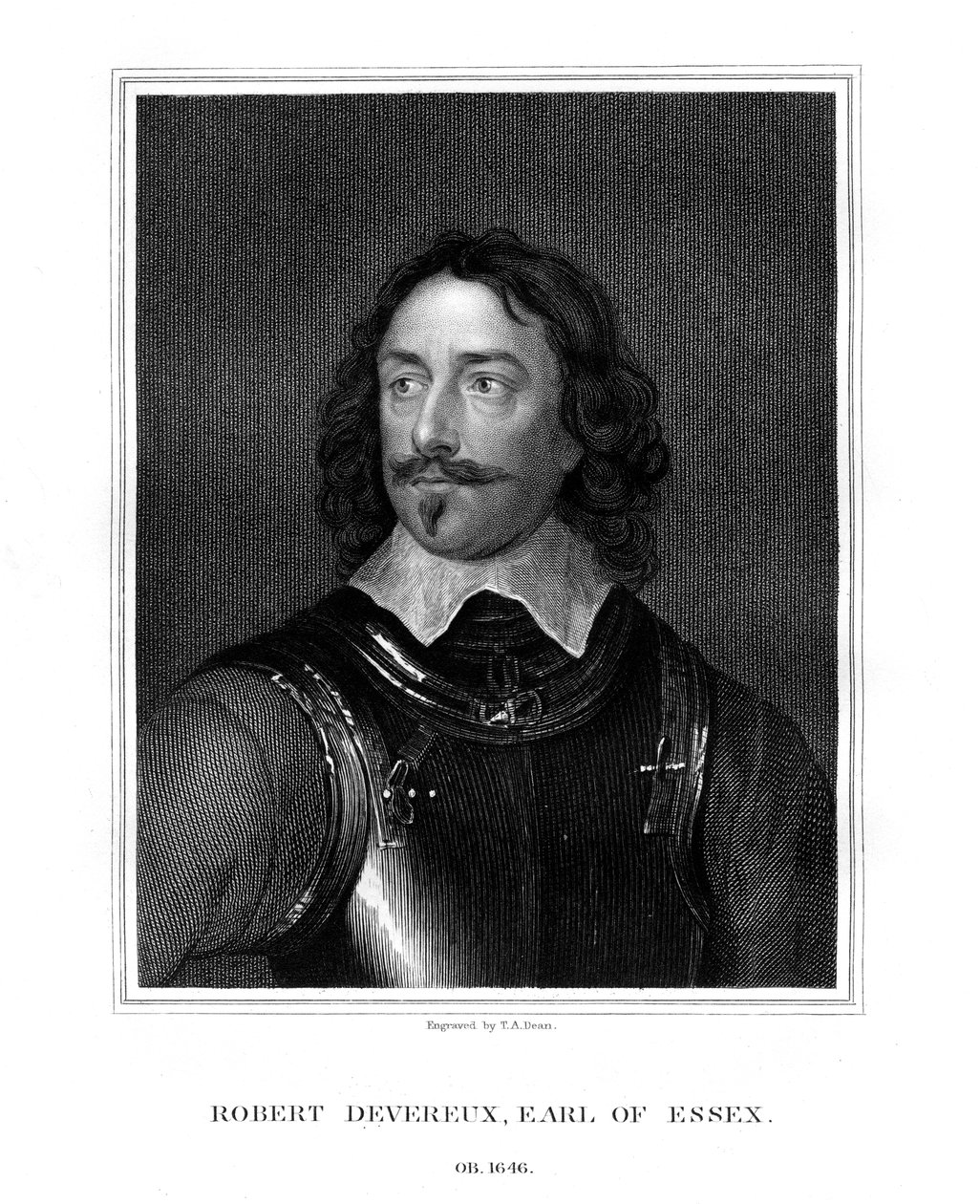 Robert Devereux, 3e Graaf van Essex, 1827 door T. A. Dean