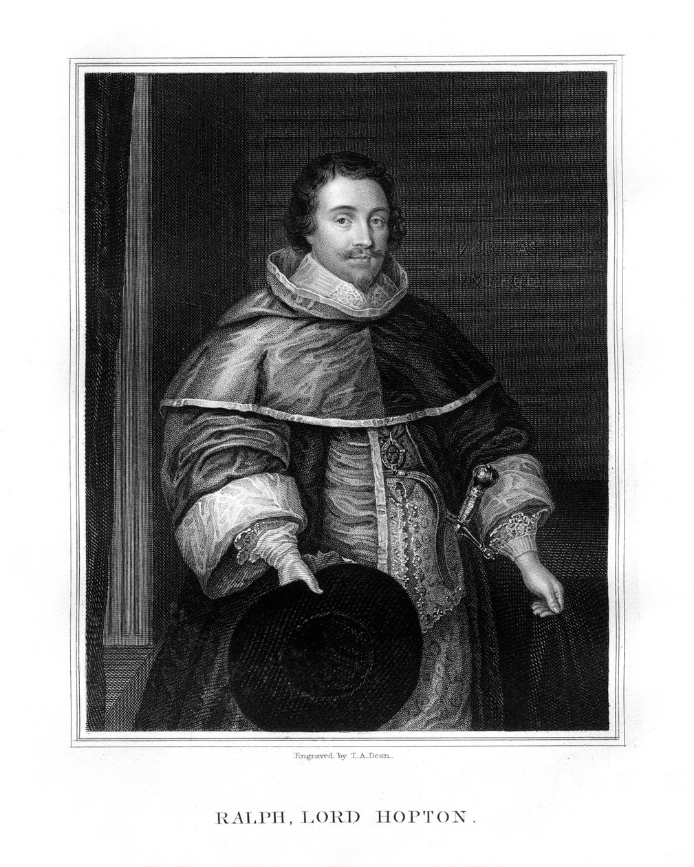 Sir Ralph, Lord Hopton, Engelse soldaat, 1827 door T. A. Dean