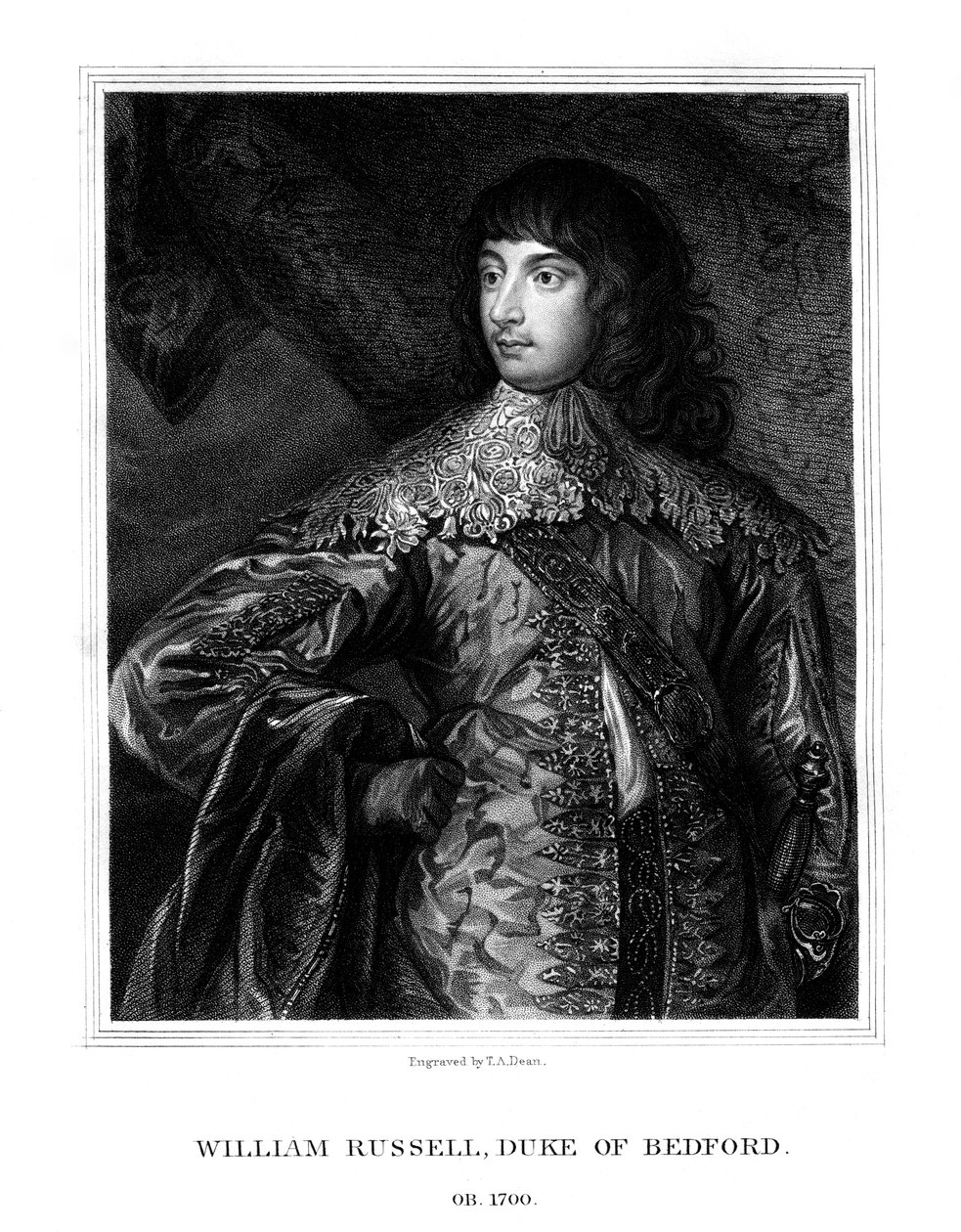 William Russell, 1e Hertog van Bedford, Britse soldaat, 1825 door T. A. Dean