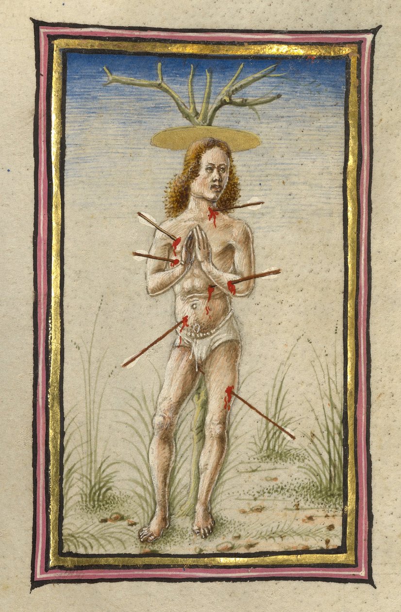 Het martelaarschap van Sint Sebastiaan door Taddeo Crivelli