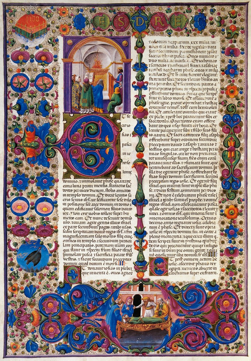 Het Boek van Exodus, uit het eerste deel van de Bijbel van Borso d