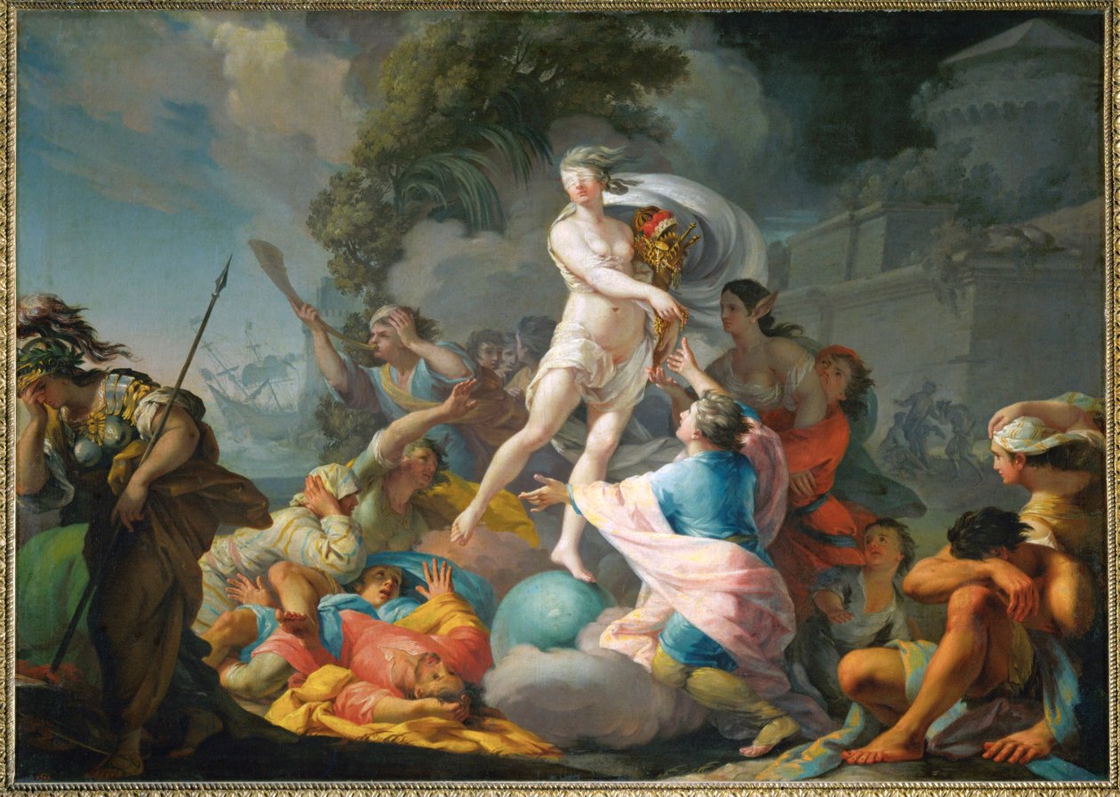 Fortuna (olieverf op doek) door Taddeusz (1727-1793) Kuntze