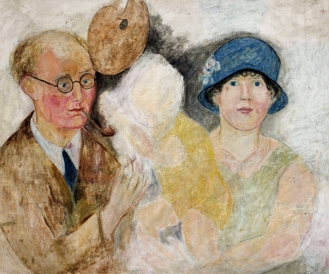 Portret van de schilder Marcel Gromaire en zijn familie door Tadeusz Makowski