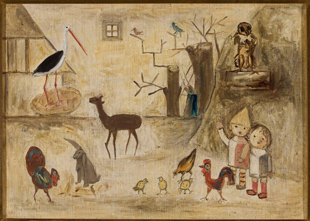 Kinderdierentuin door Tadeusz Makowski