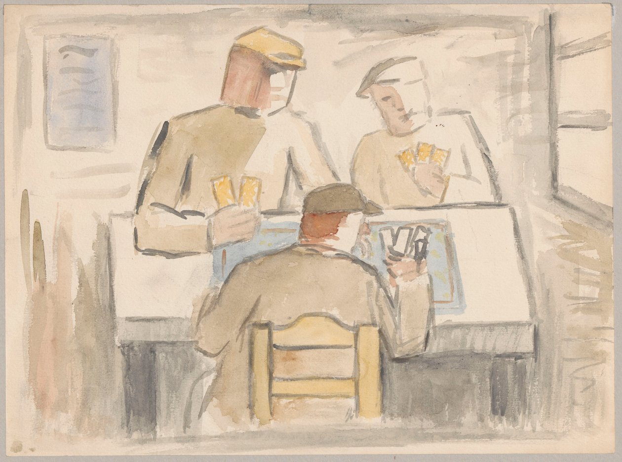 Kaartspelers door Tadeusz Makowski