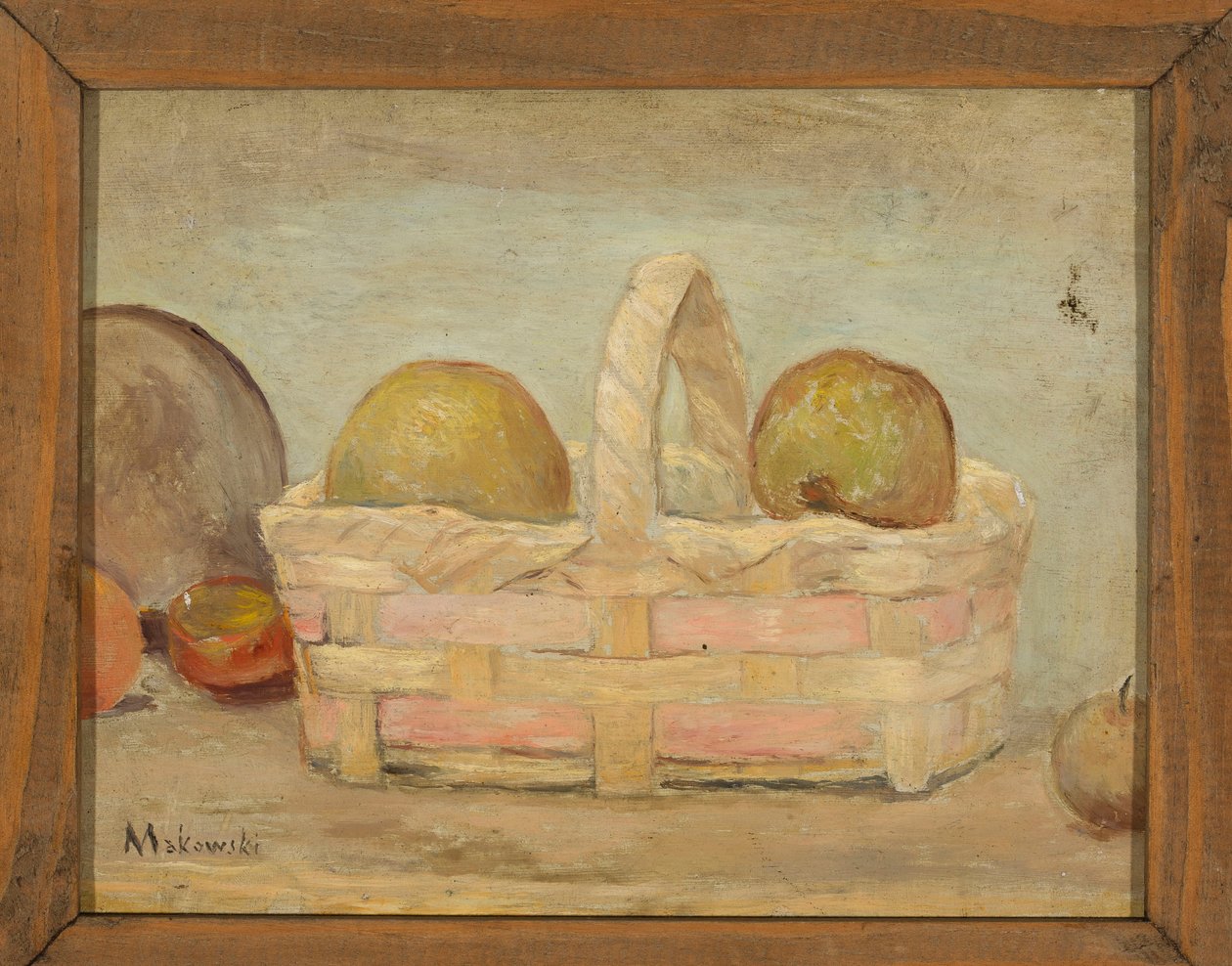 Appels in een mand door Tadeusz Makowski