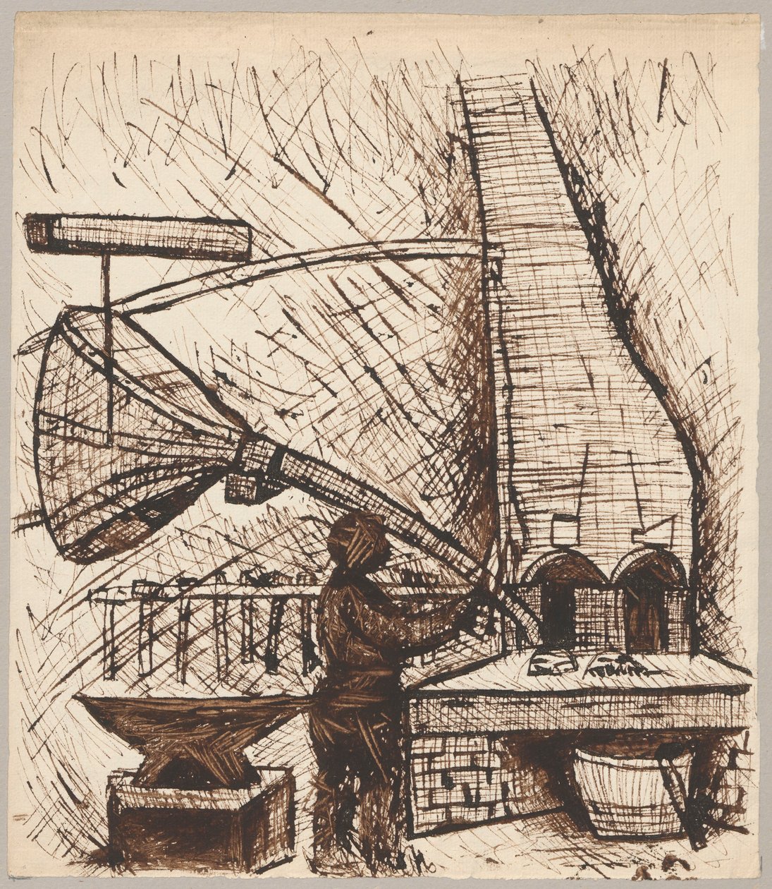 Smid bij de oven door Tadeusz Makowski