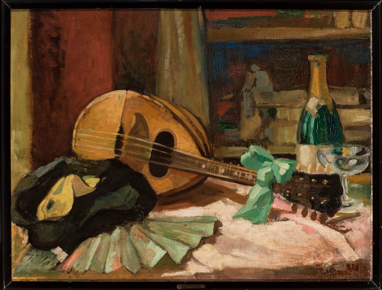 Stilleven met een mandoline door Tadeusz Makowski