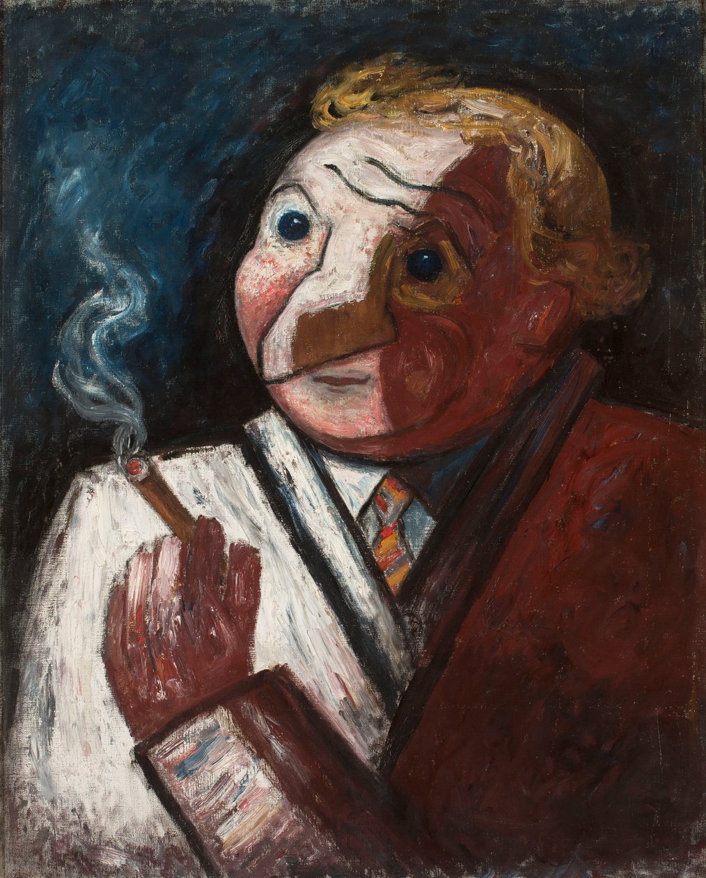 Man met sigaar (Stéphane Manier) door Tadeusz Makowski