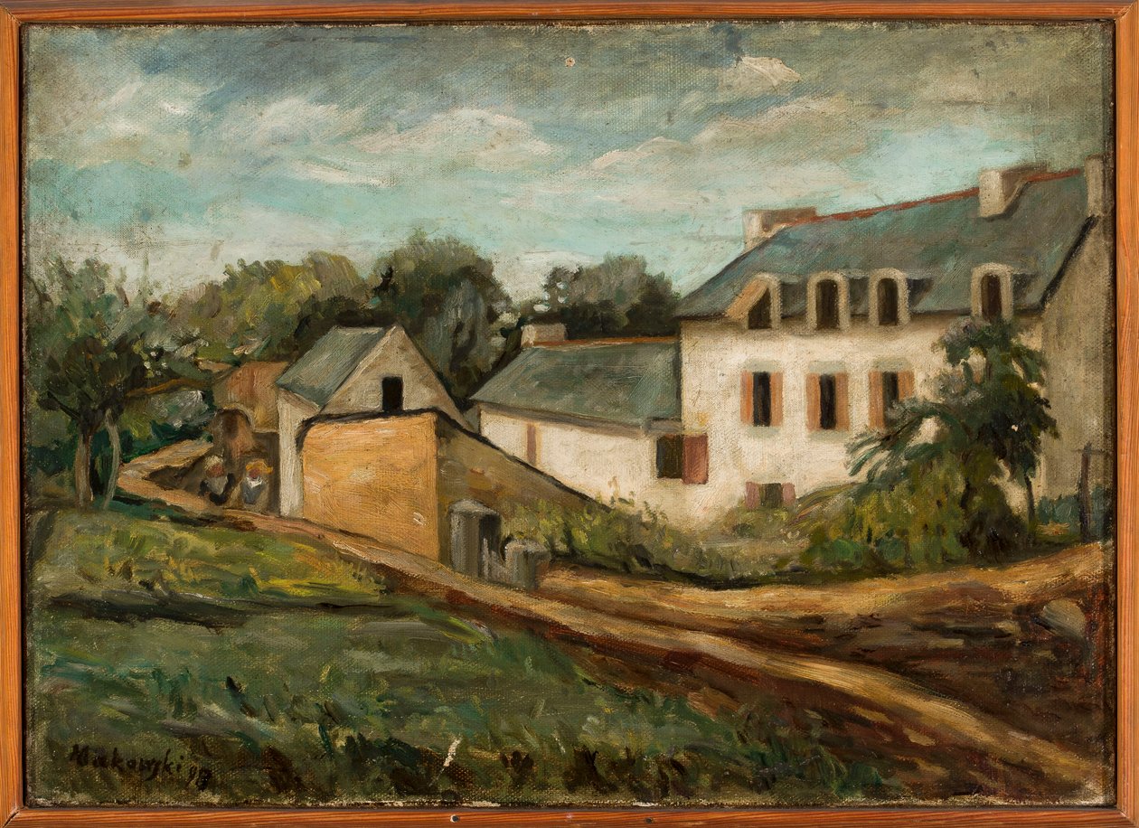 Landschap bij Le Pouldu door Tadeusz Makowski