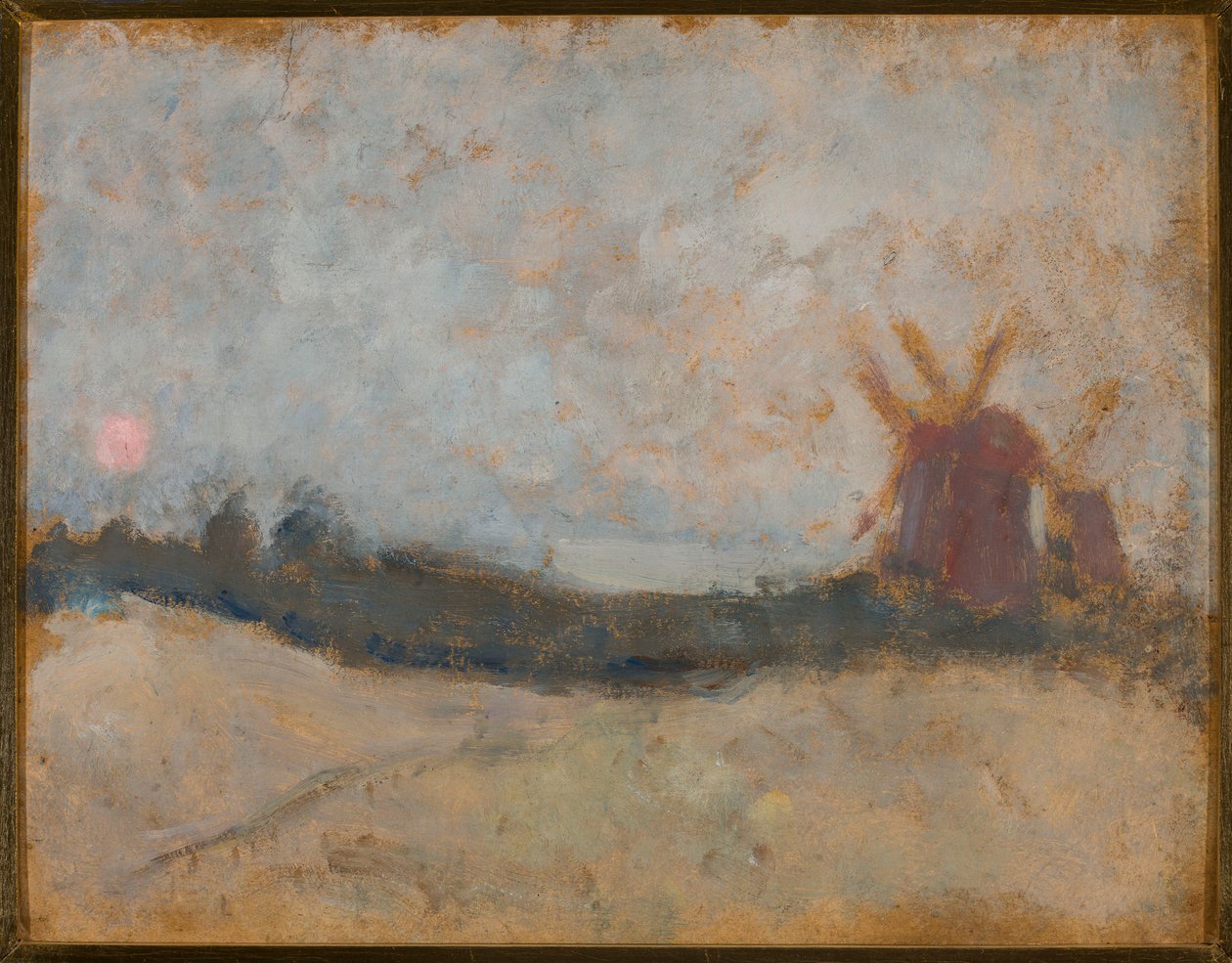 Landschap met windmolens door Tadeusz Makowski