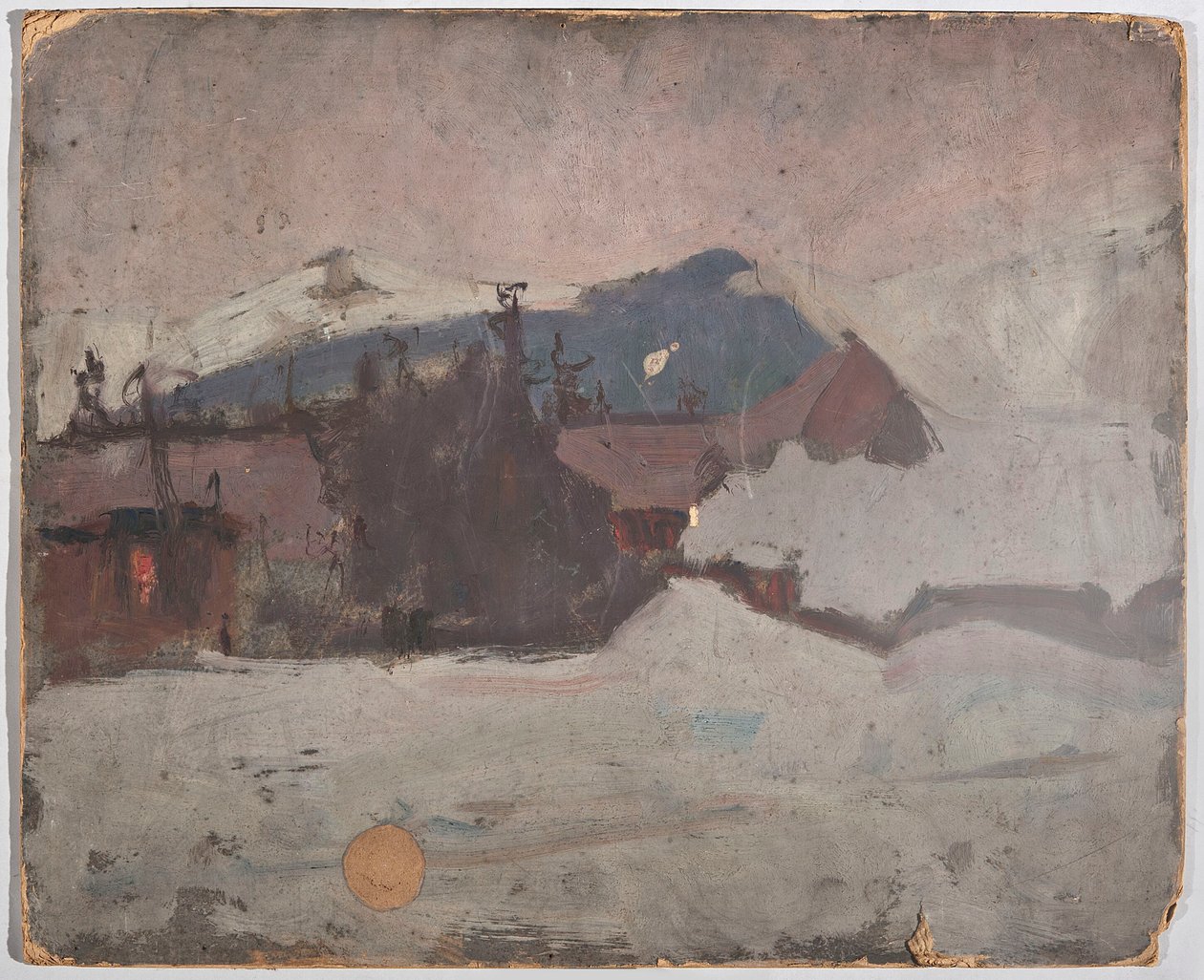 Winterlandschap door Tadeusz Makowski