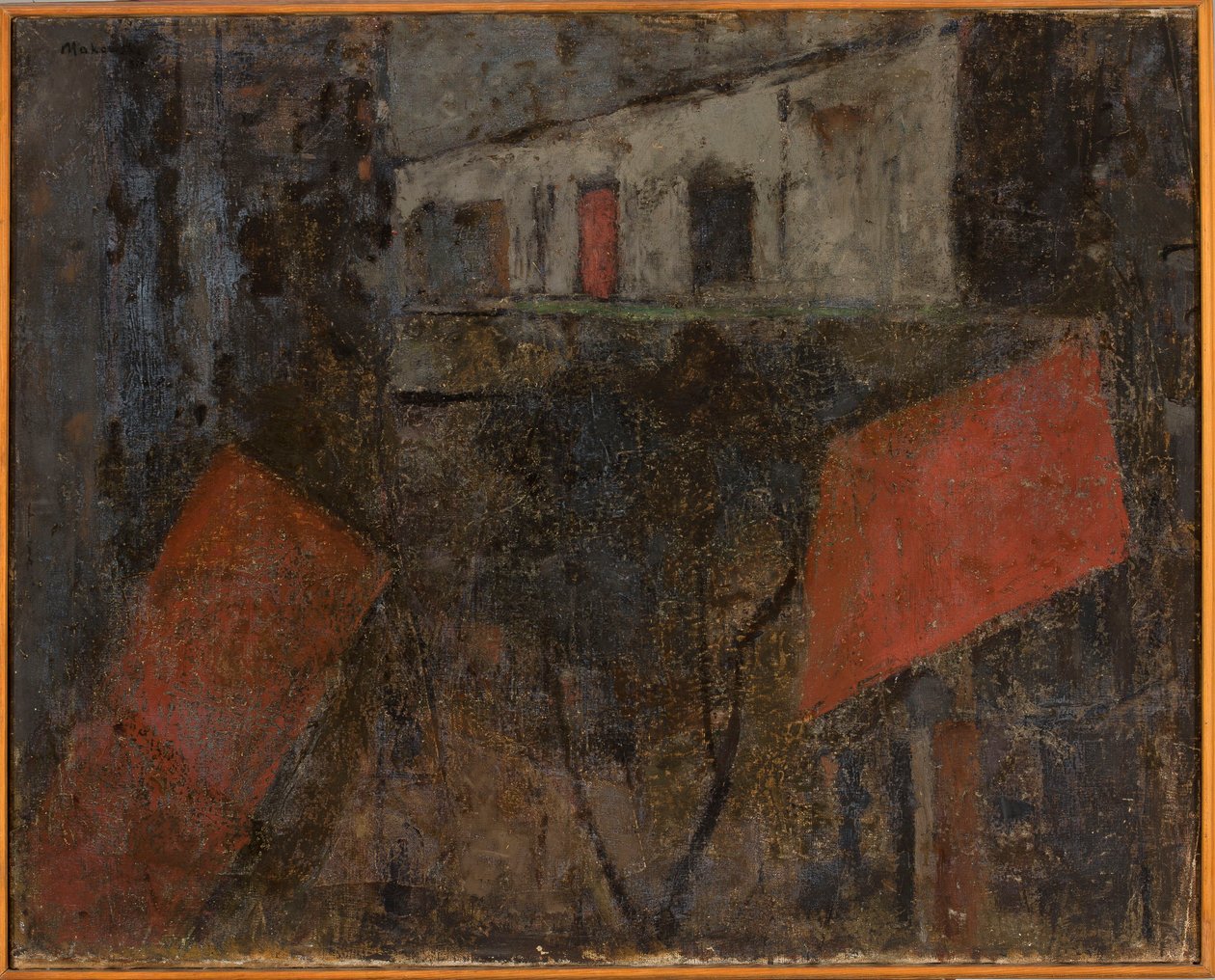 Straat door Tadeusz Makowski