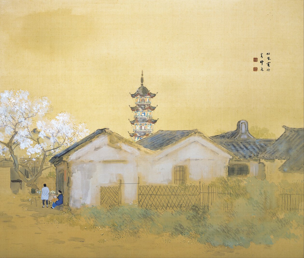 Kalm voorjaar in Jiangnan door Takeuchi Seiho