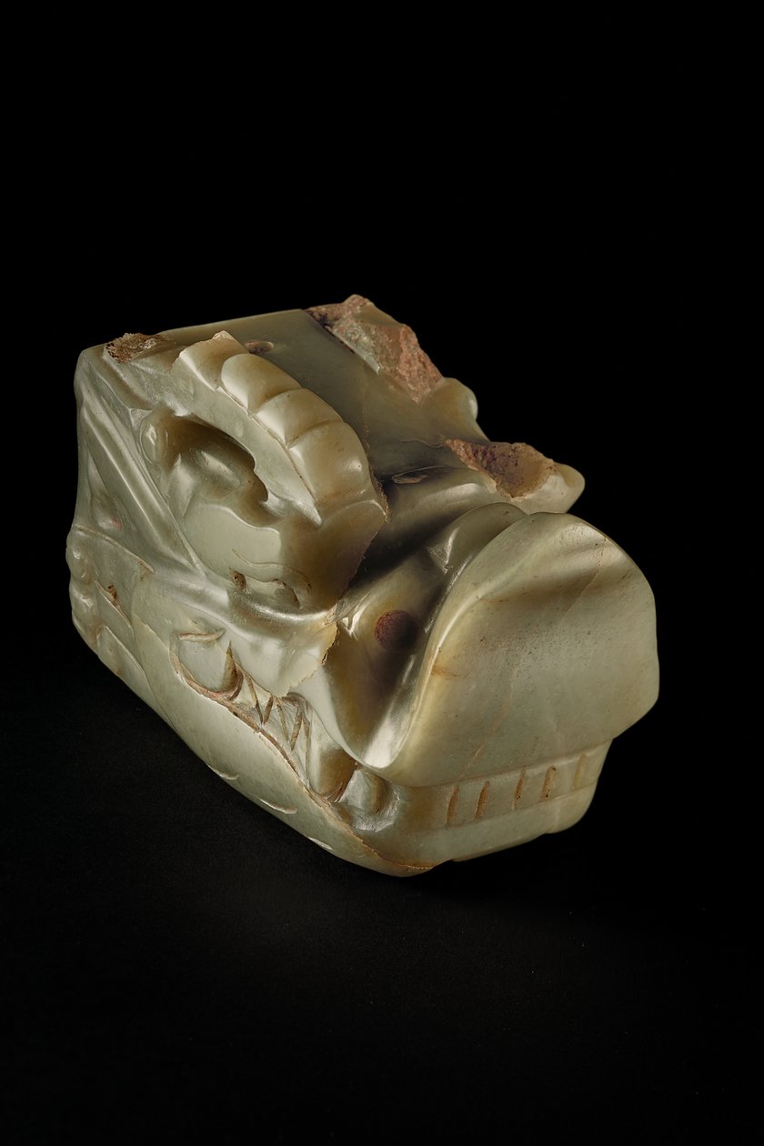 De Junkunc Jade Drakenkop door Tang Dynasty Chinese School