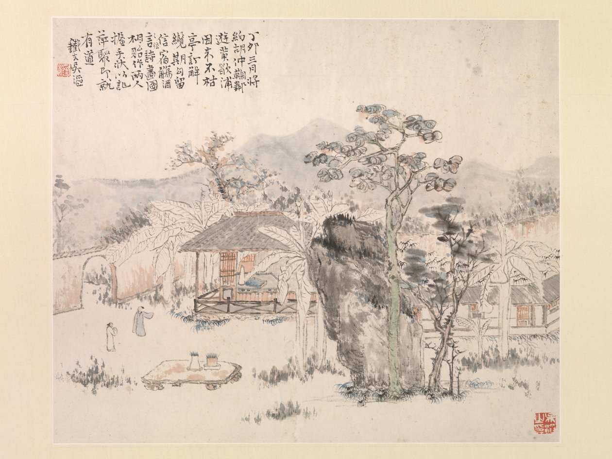 Garden scene door Tao Wu