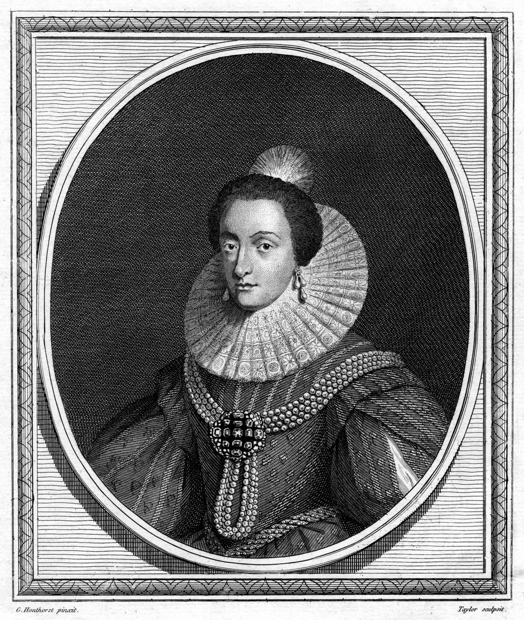 Elizabeth, keurvorstin van de Palts en koningin van Bohemen door Taylor