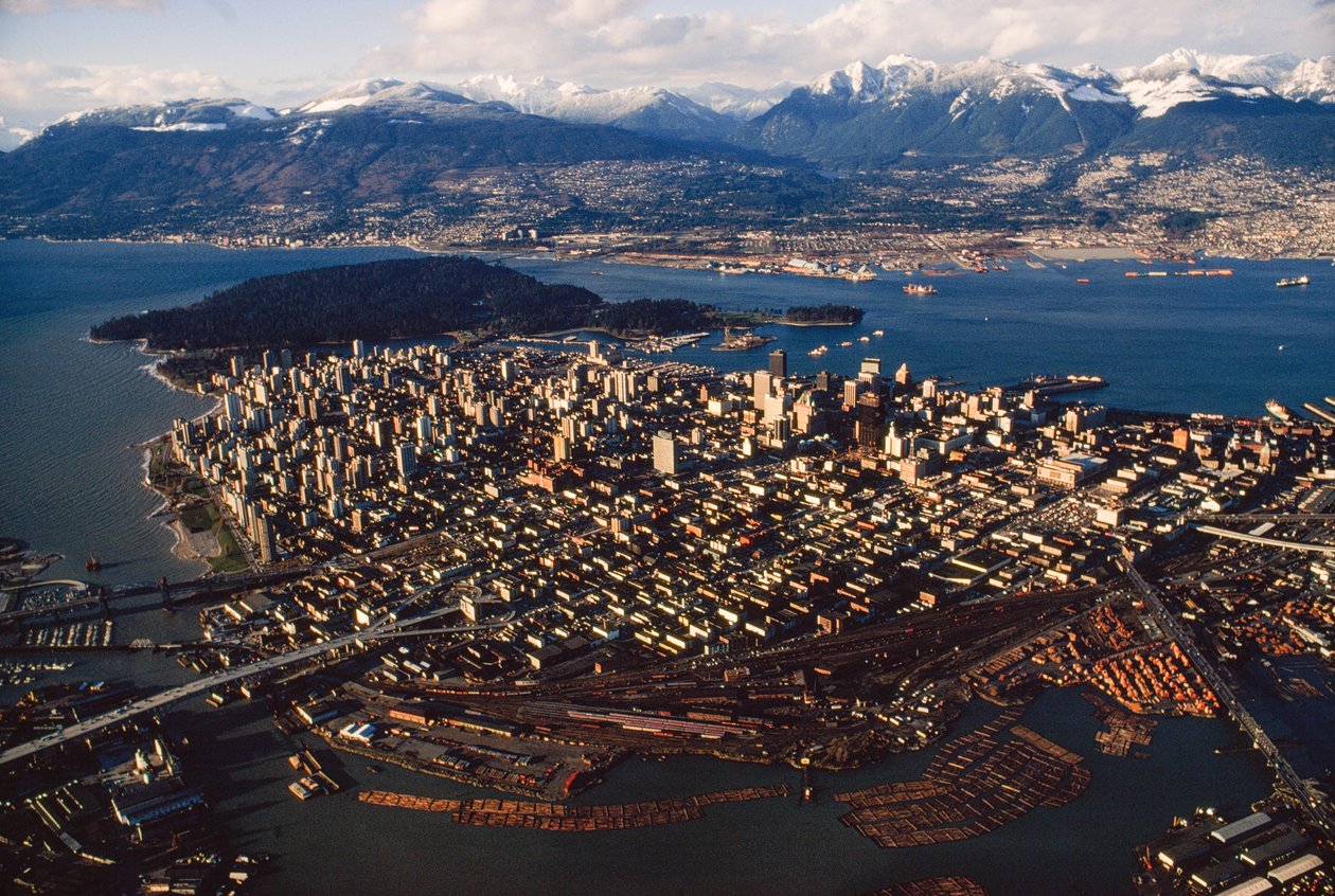 Een luchtfoto van Vancouver door Ted Spiegel