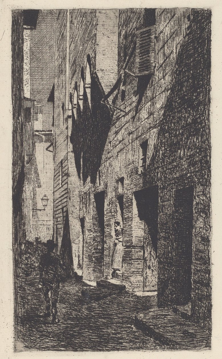 Huis van Dante da Castiglione door Telemaco Signorini