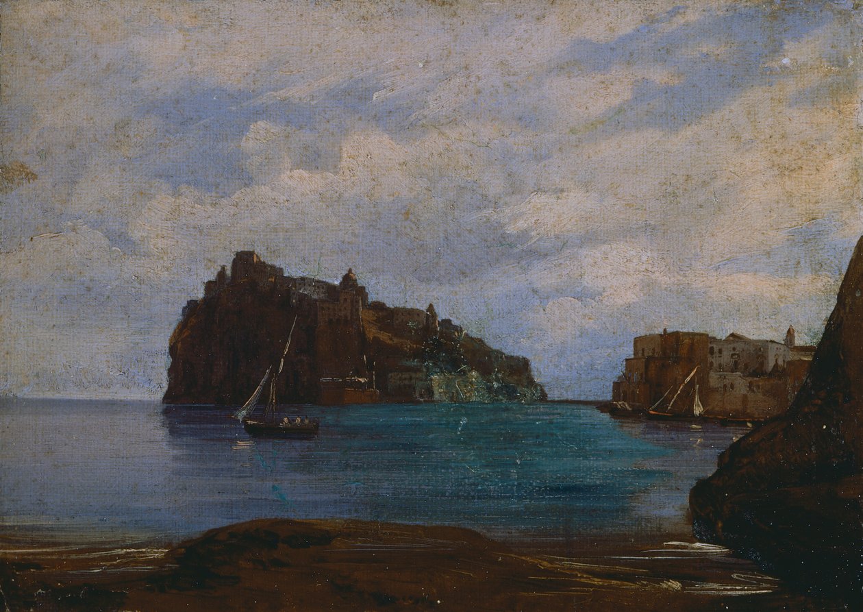 Het Aragonese kasteel van Ischia door Teodoro Duclere