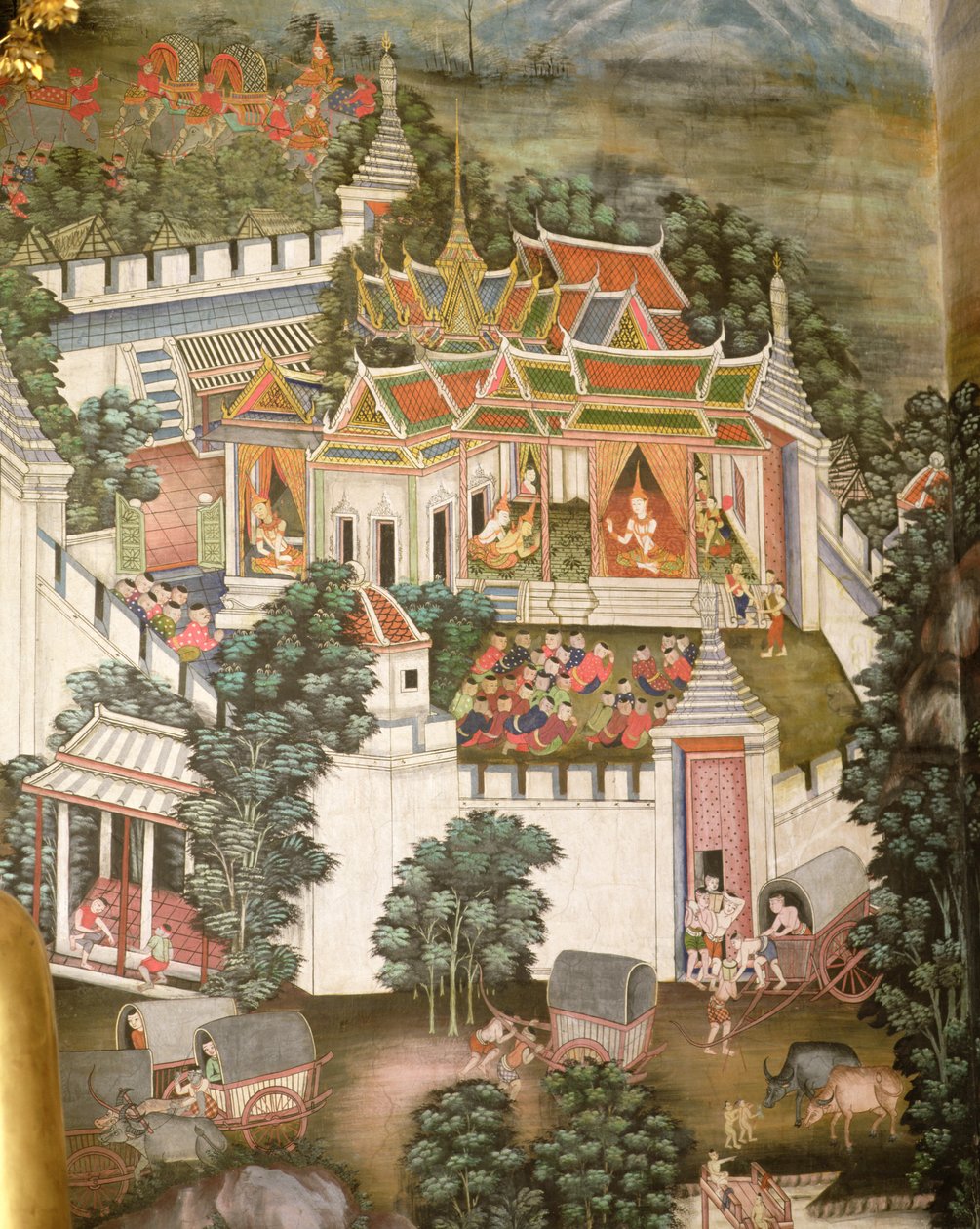 Een versterkt paleis door Thai School