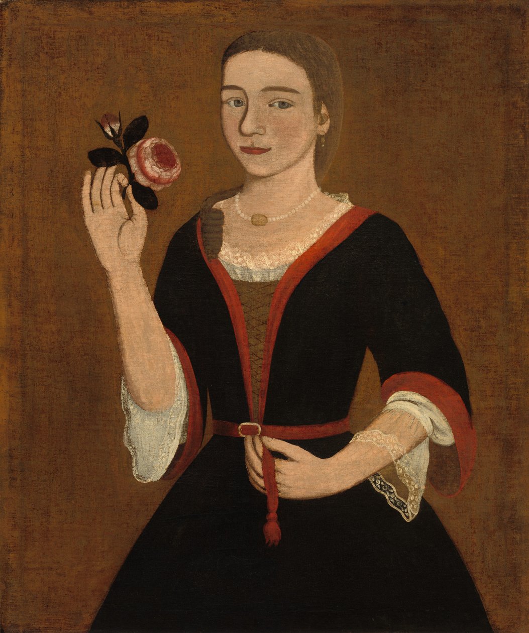 Juffrouw Van Alen, ca.1735 (olieverf op doek) door The Gansevoort Limner