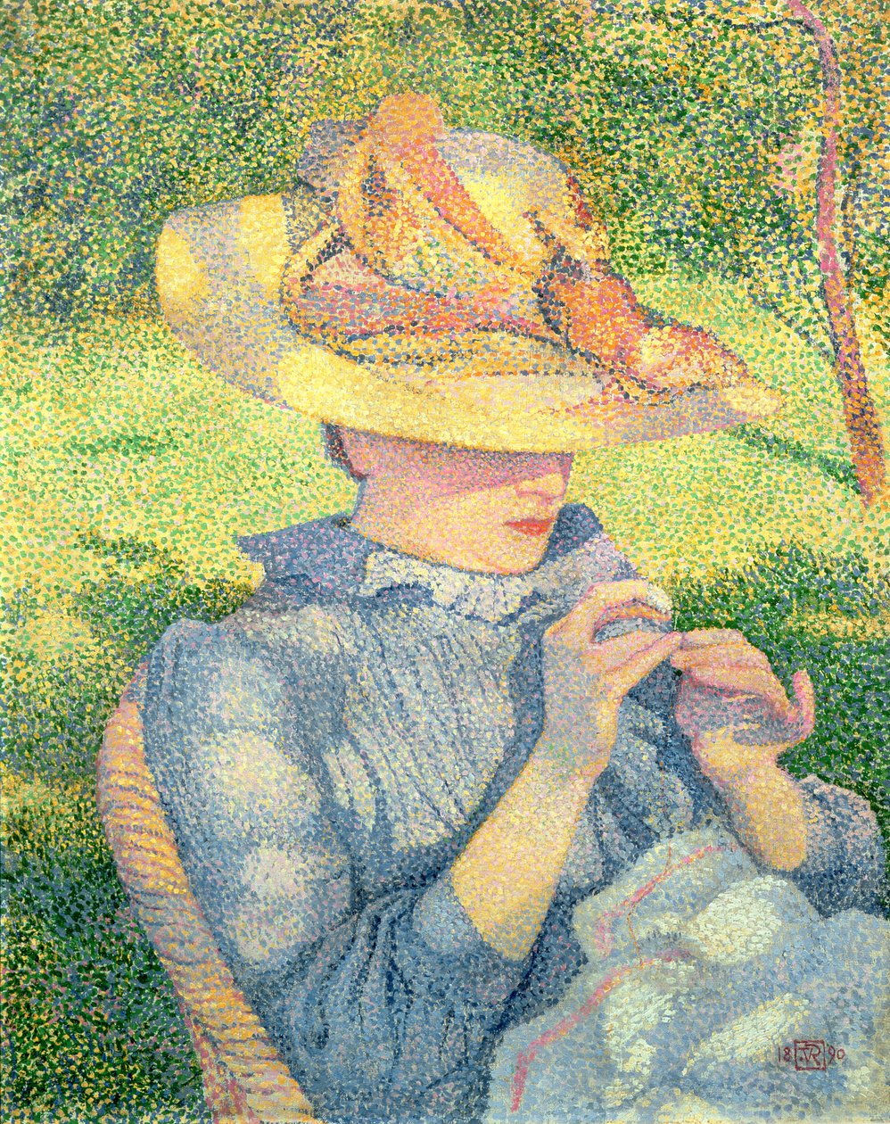 De Strohoed, 1890 door Théo van Rysselberghe