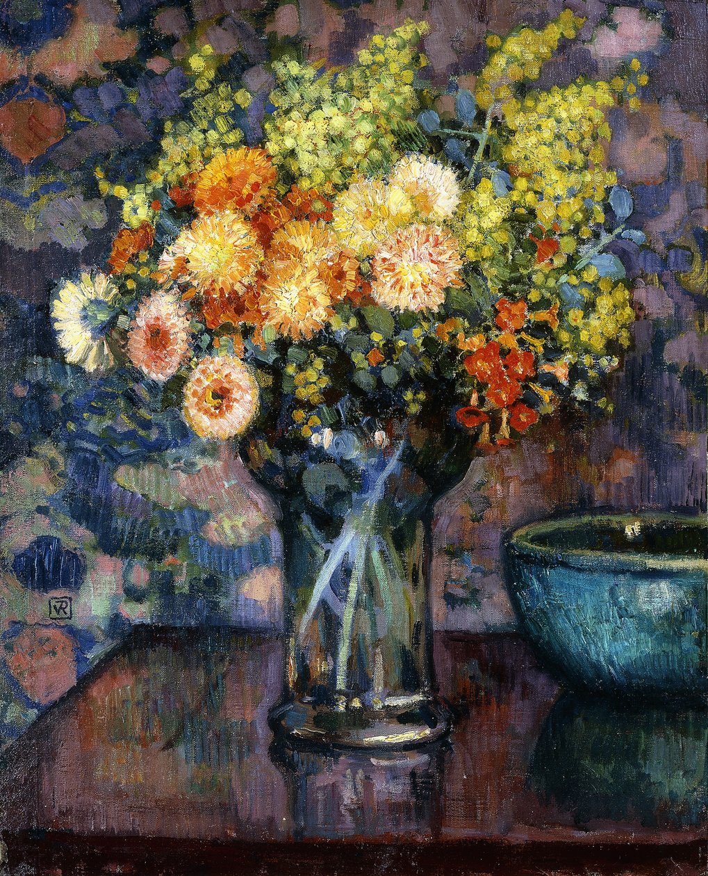 Vaas met Bloemen; Vase de Fleurs, ca. 1911 door Théo van Rysselberghe