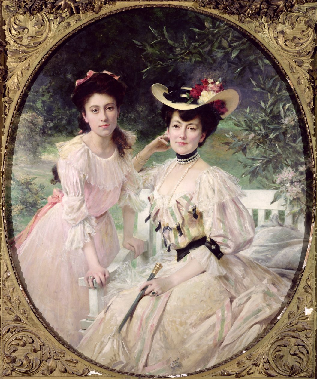 Madame Collas en haar dochter, Giselle, 1903 door Theobald Chartran