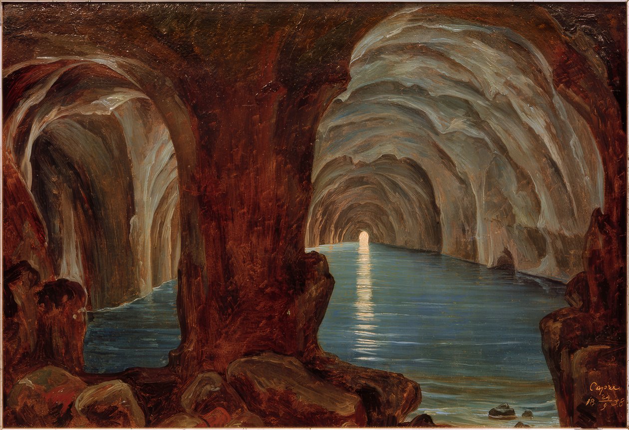 Blauwe grot op Capri door Theobald von Oer