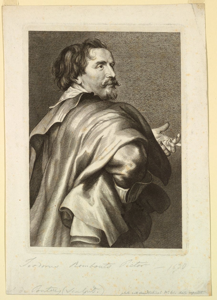 Portret van Theodoor Rombouts door Theodoor Rombouts
