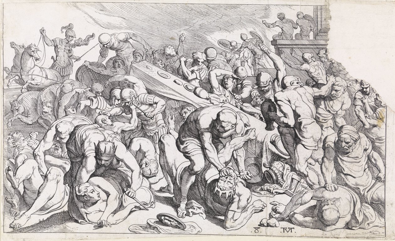 Moord op Agamemnon en Cassandra door Theodoor van Thulden