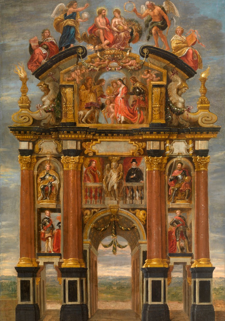 Triumphbogen von König Philipp IV. von Spanien door Theodoor van Thulden