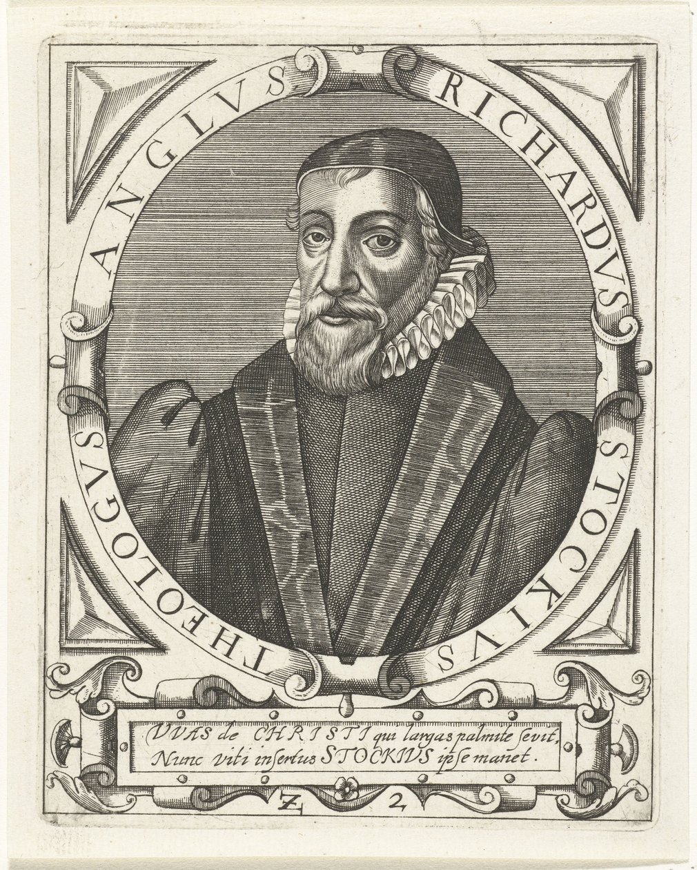 Portret van Richard Stock door Theodore de Bry