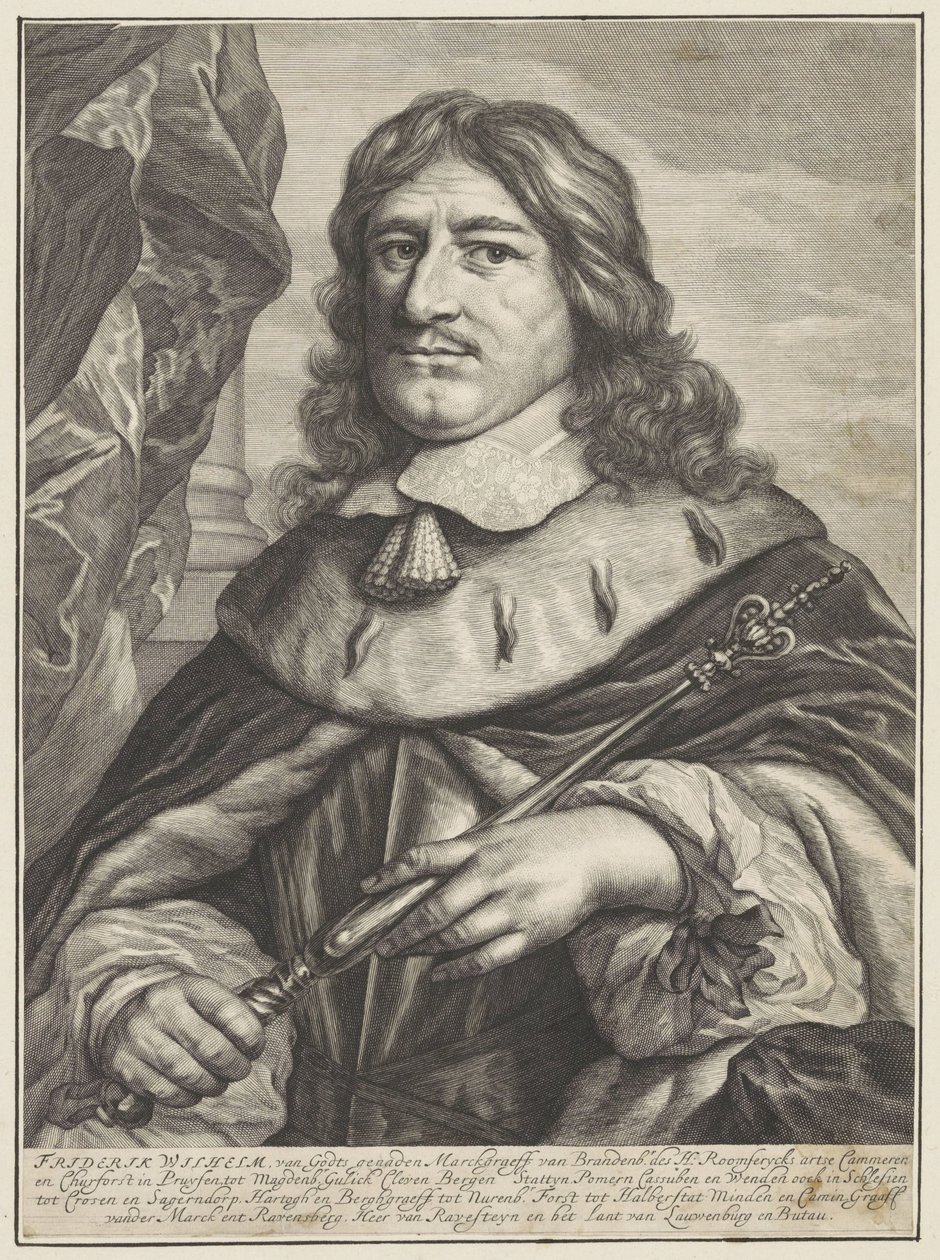 Portret van Frederik Willem van Brandenburg door Theodor Matham