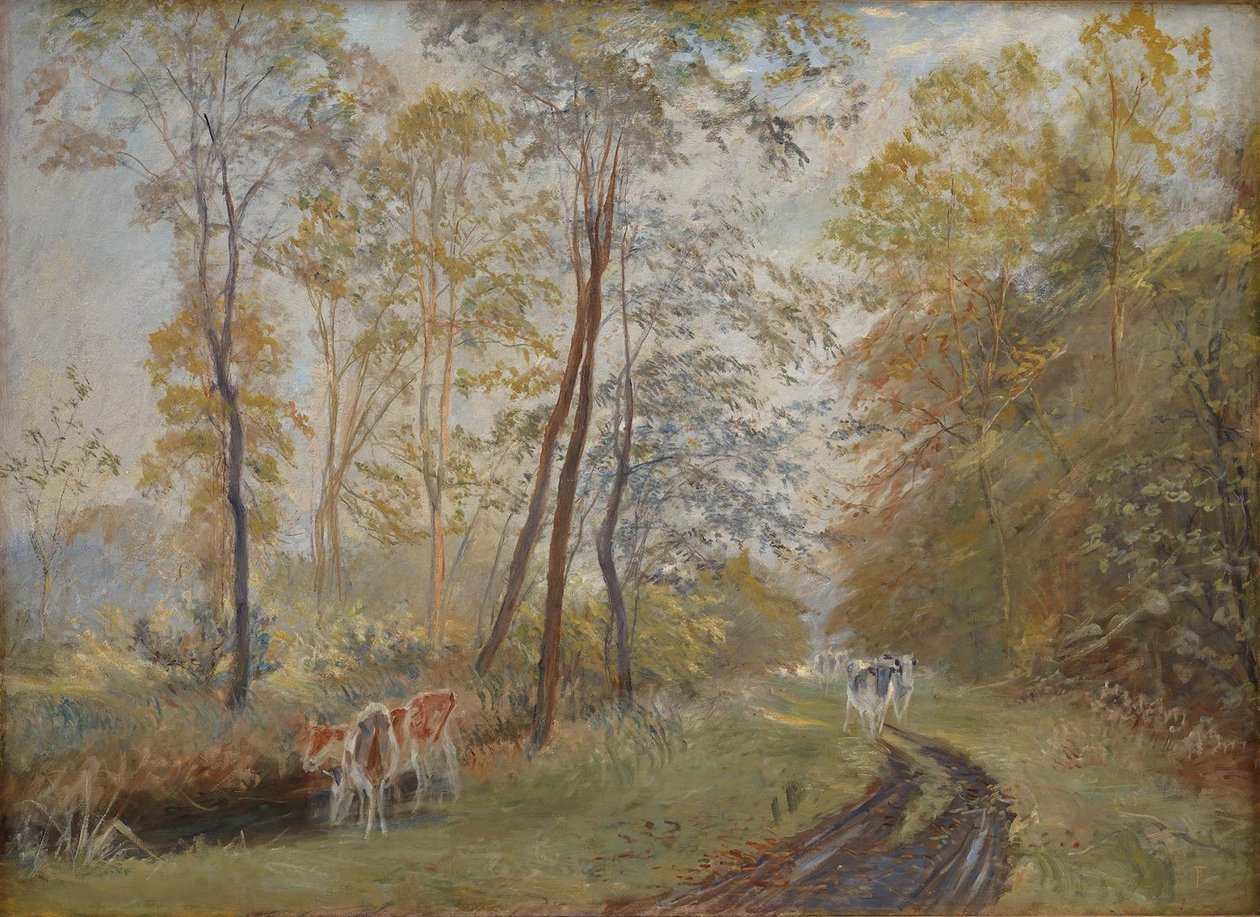 De rivier Sorteaa bij Mejlgaard Manor, Jutland door Theodor Philipsen