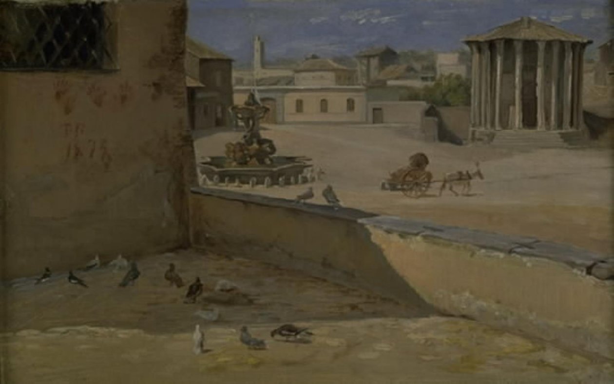 De zogenaamde Tempel van Vesta in Rome door Theodor Philipsen