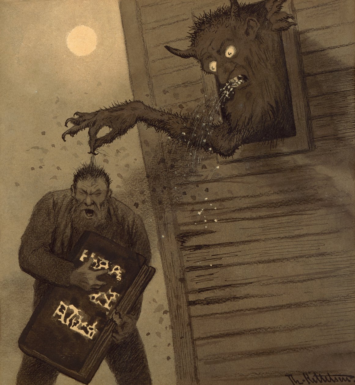 Sprookjestekening door Theodor Severin Kittelsen