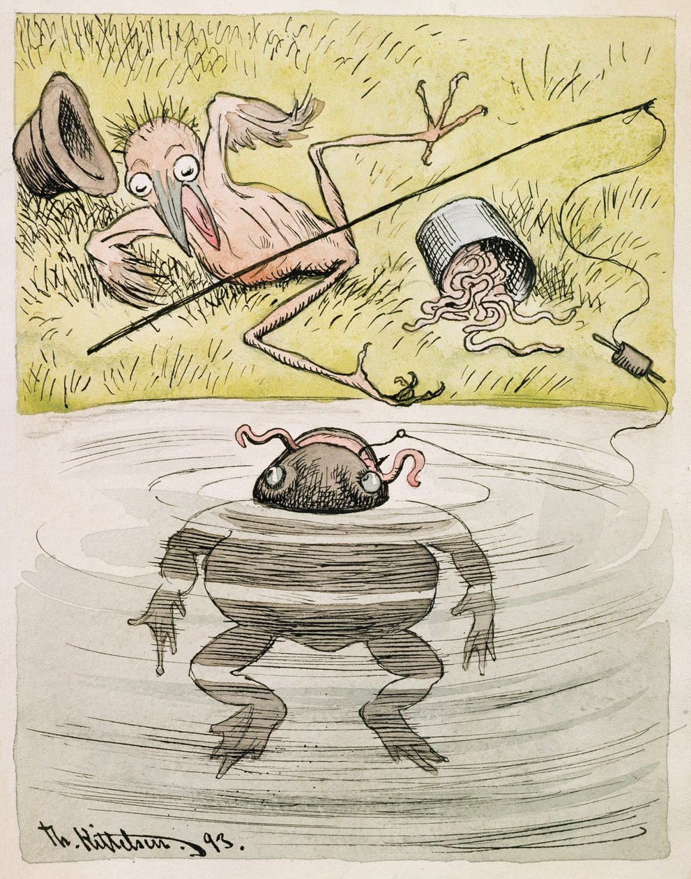 De hemel zal mijn getuige zijn dat ik niet wist dat jij degene was die mijn haak beet door Theodor Kittelsen