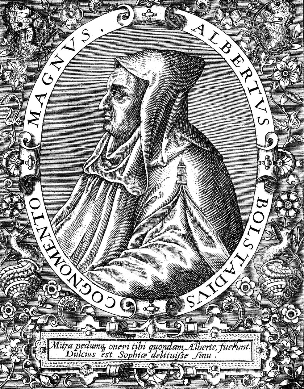 Albertus Magnus c1200-1280 Duits-geboren Dominicaanse monnik, late 16e eeuw door Theodor de Bry