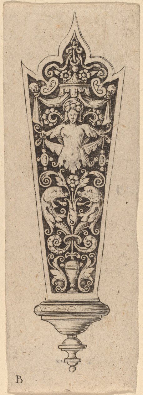 Ornament voor Mesheft door Theodor de Bry