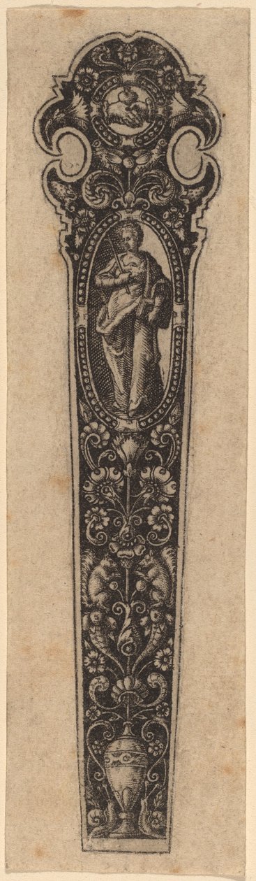 Ornament voor Mesheft door Theodor de Bry