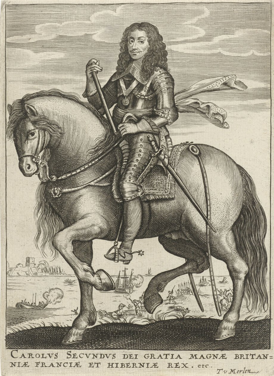 Portret van Karel II, koning van Engeland door Theodor van Merlen (II)