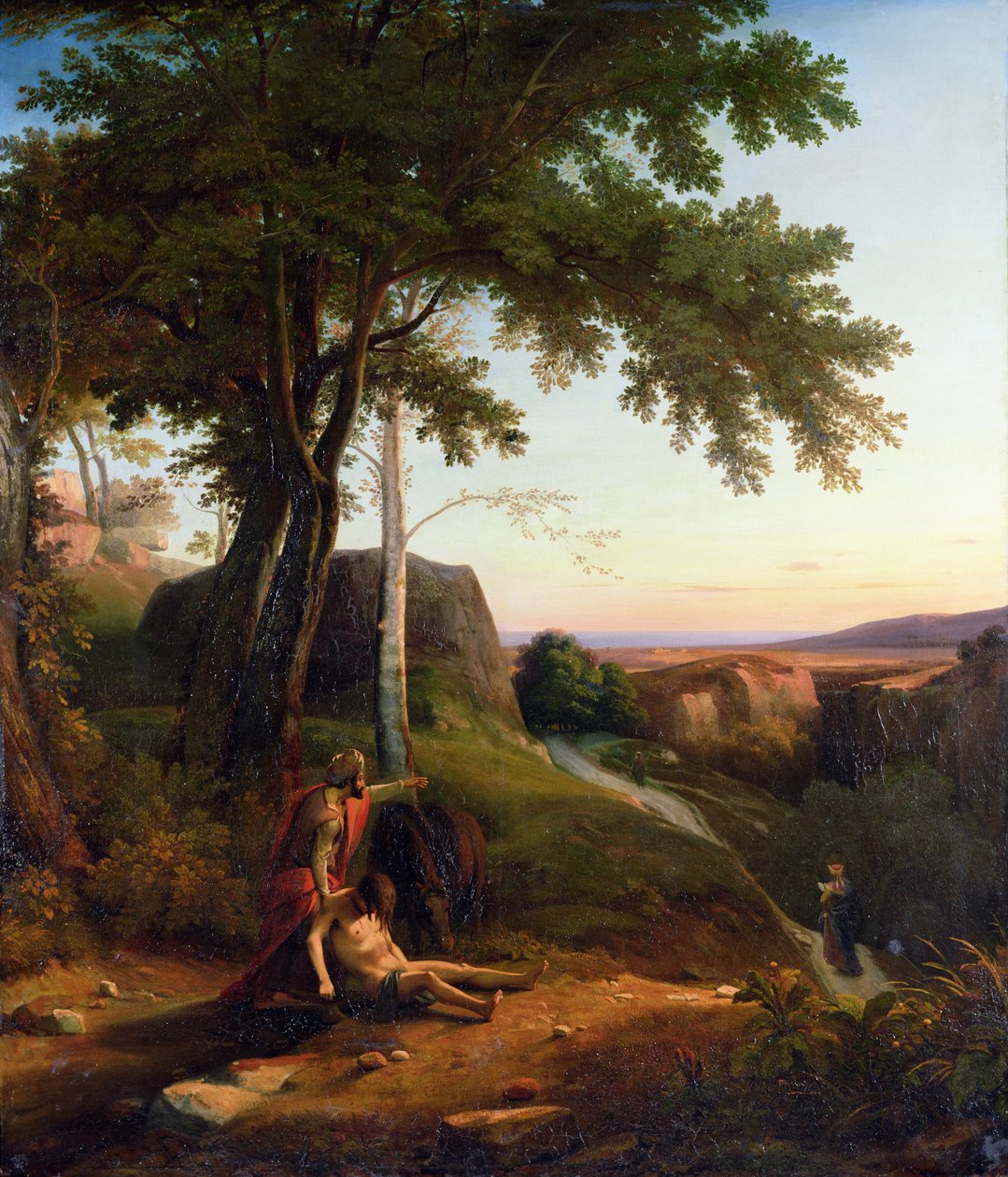De barmhartige Samaritaan, 1834 door Theodore Caruelle d Aligny