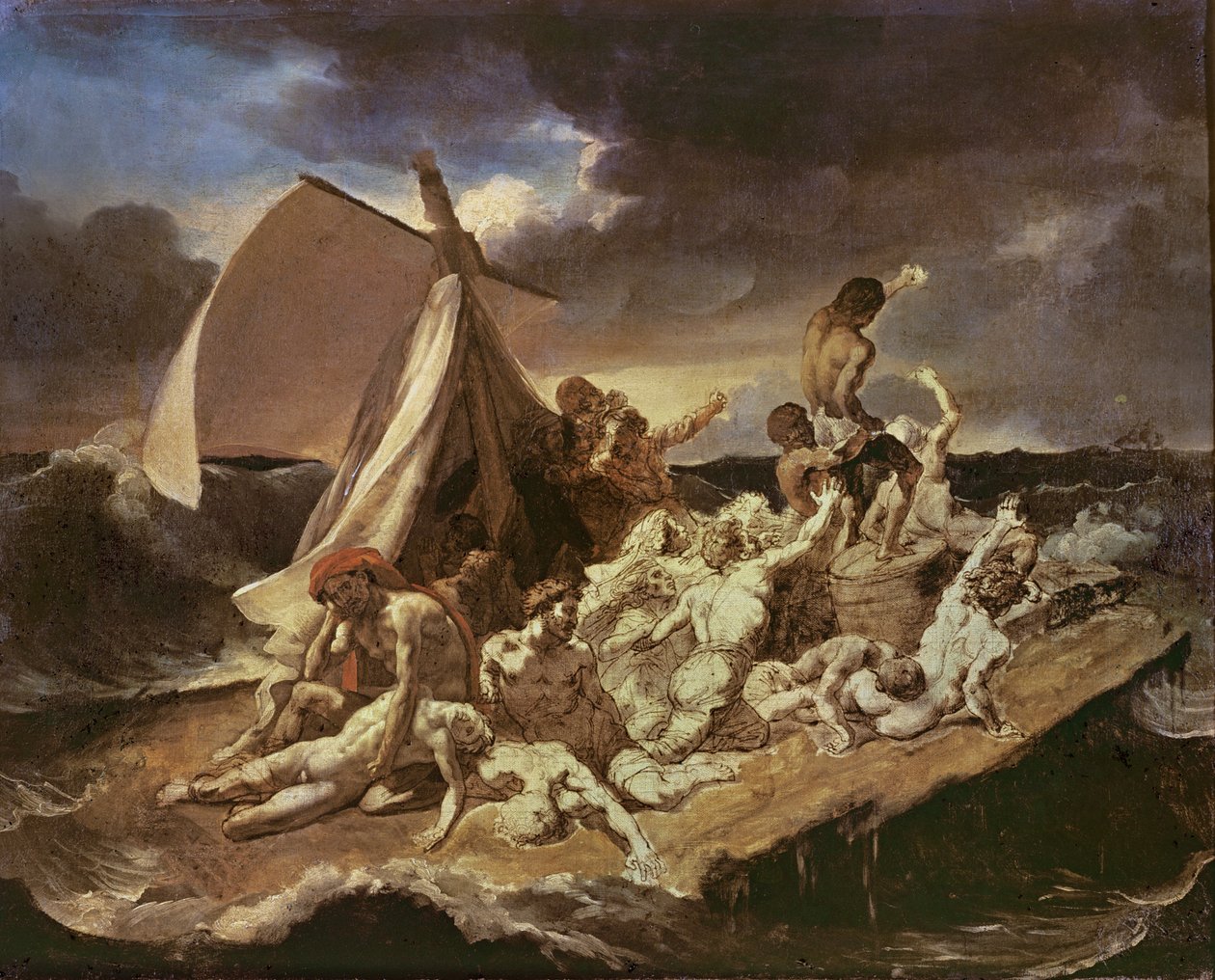 Tweede studie voor het Vlot van de Medusa door Theodore Gericault